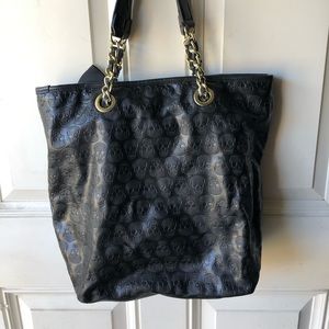 Betsey Johnson Black Skull Purse Tote